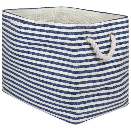 DII® Pinstripe Rectangle Woven Paper Storage Bin